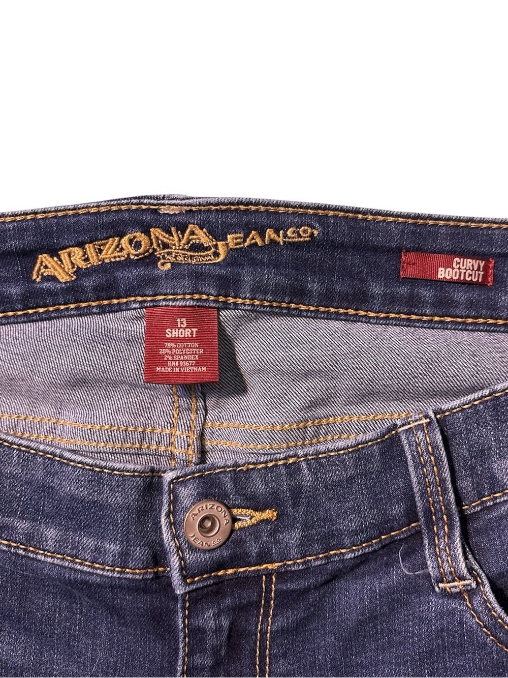 Arizona Jean Company Women's Dark Blue Bootcut Jeans - Picture 5 of 6